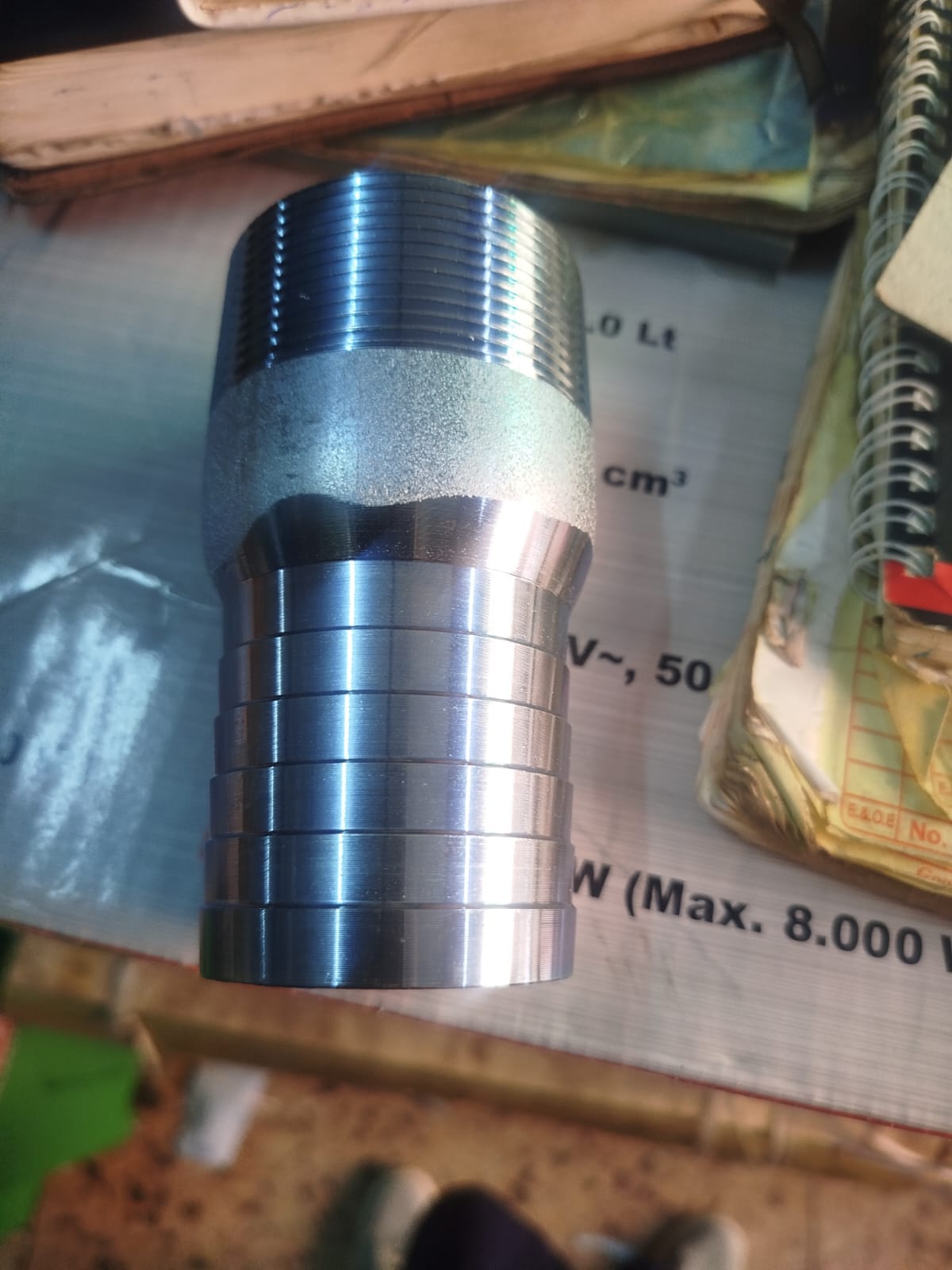 Hose Tail, Galvanised, part number KMS-HOSE-TAIL